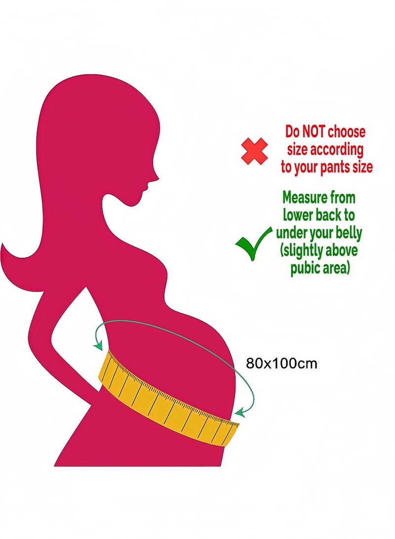 fantasize حزام الحمل، حزام دعم الحمل للنساء الحوامل، ضرورات الحمل للنساء الحوامل لدعم البطن والخصر والحوض والظهر (أسود) - Image 2